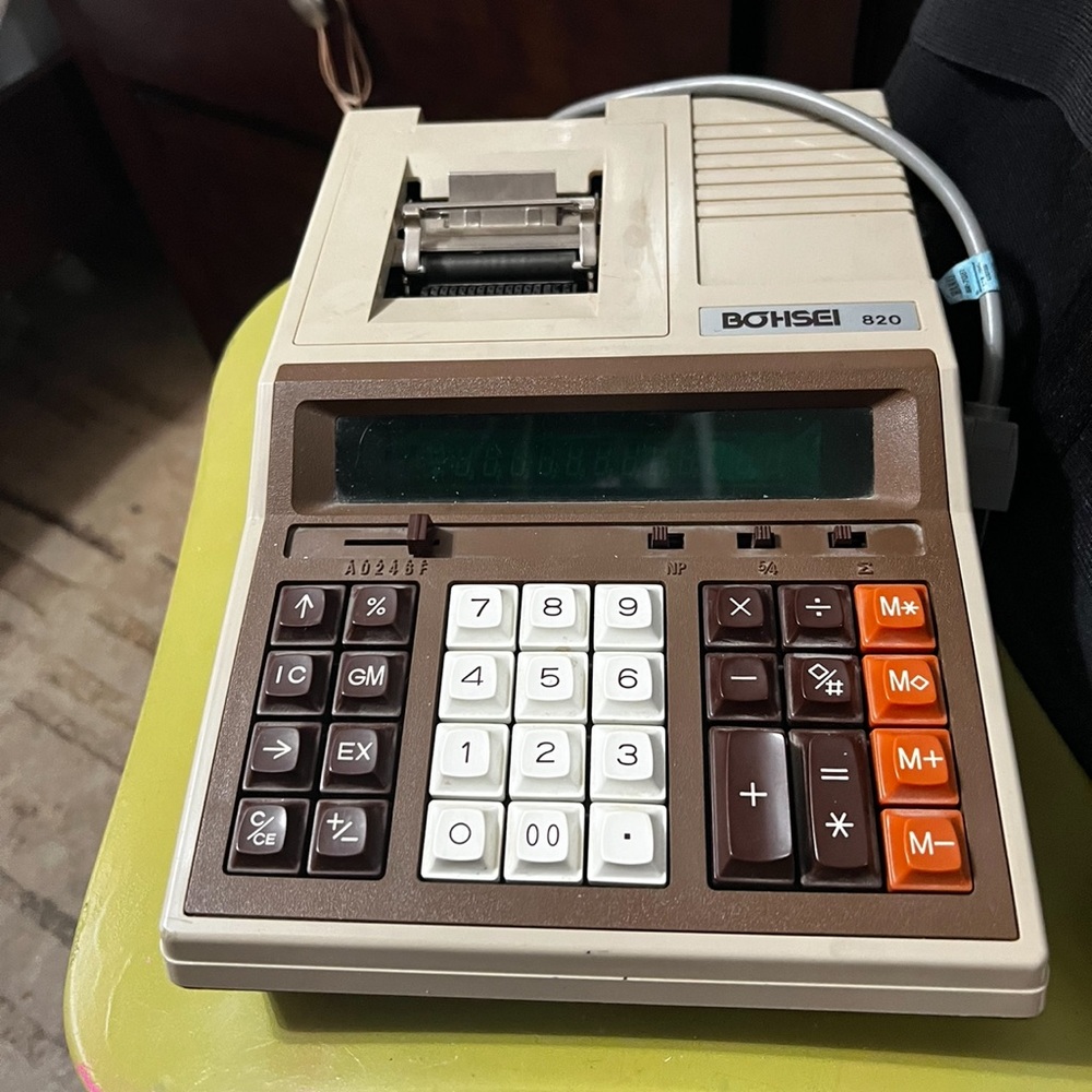 Vintage Bohsei 820 Electronic Printing Calculator